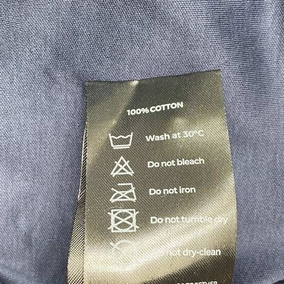 Icon Amsterdam Men’s The Luxe Button-Up Shirt Size M Navy Blue — Slim Fit - Picture 8 of 8